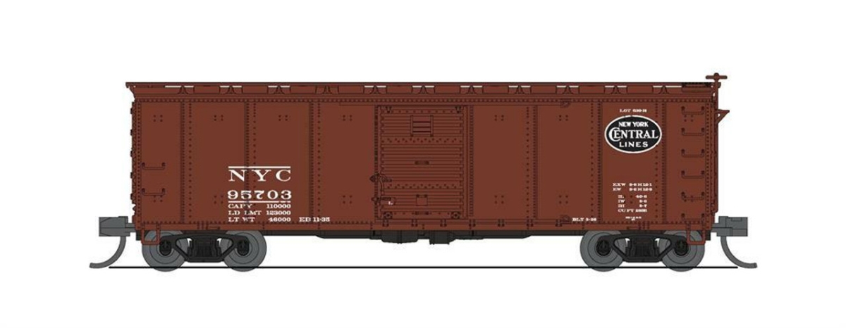 Picture of Broadway Limited BLI7270 40 ft. N Scale NYC Steel 1930s Variety Set A Boxcar - Pack of 4