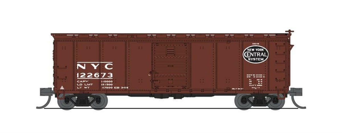 Picture of Broadway Limited BLI7272 40 ft. N Scale NYC Steel 1950s Variety Set C Boxcar - Pack of 4