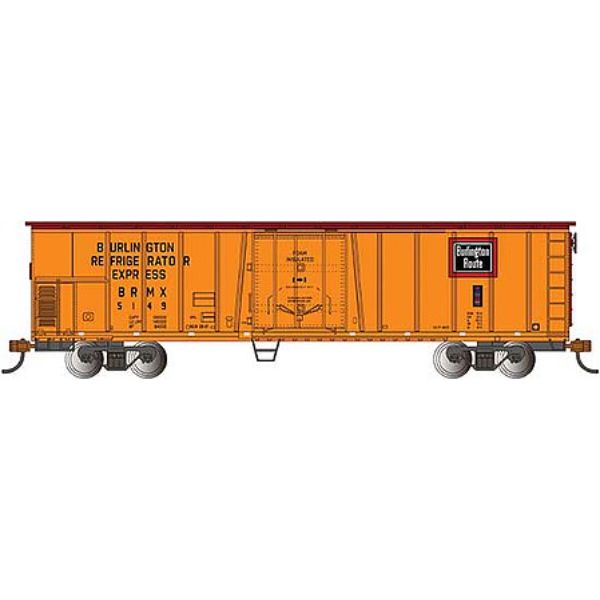 BAC17912 50 ft. No.5149 HO Scale Burlington Steel Reefer Train