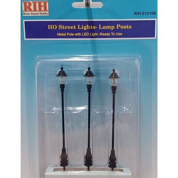RIH012106 HO Scale Lamp Post, Pack of 2