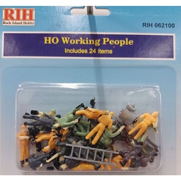 Picture of RockIsland RIH062100 HO Working People with Ladder Figures