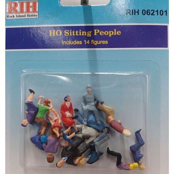 Picture of RockIsland RIH062101 HO Sitting People Figures, Pack of 14