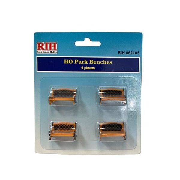 Picture of RockIsland RIH062105 HO Scale Painted Park Benches
