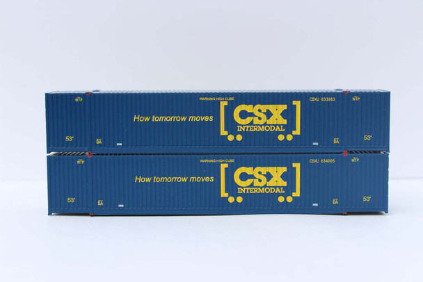 JTC537095 No.3 53 ft. N CSX Intermodal High Cube Containers Set - Pack of 2