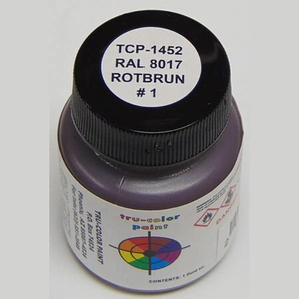 TCP1452 No.1 German Ral 8017 Paint, Red & Brown