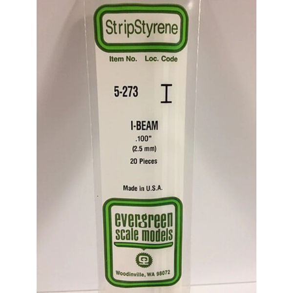 EVG5273 14 x 0.10 in. Plastic I-beam, Pack of 20