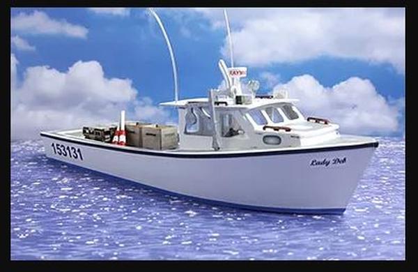 OMK1123 HO Scale 45 ft. Lobster Boat Kit -  Osborn Model Kits