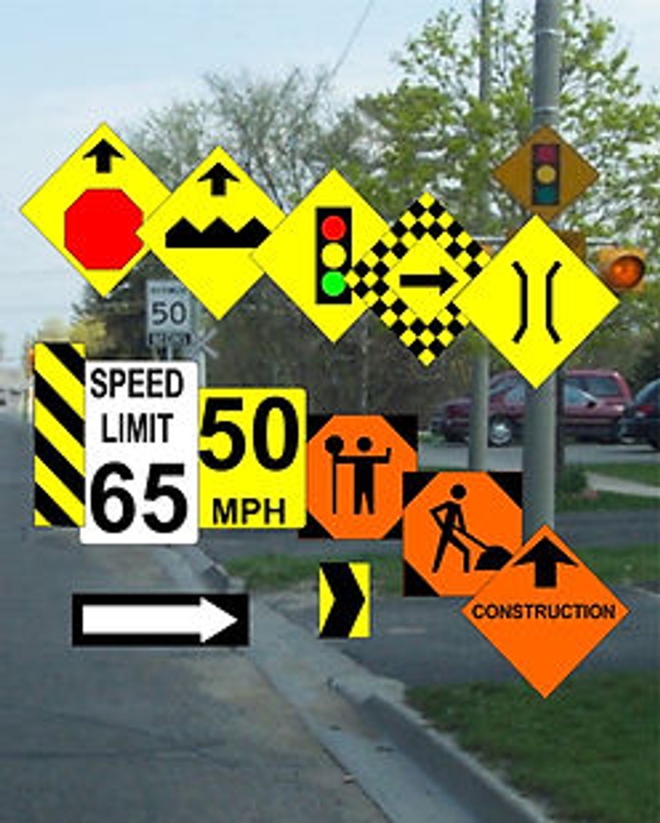 OMK3012 N Scale Assorted Road Sign