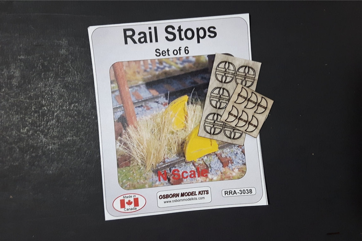OMK3038 N Scale Rail Stops - Pack of 6