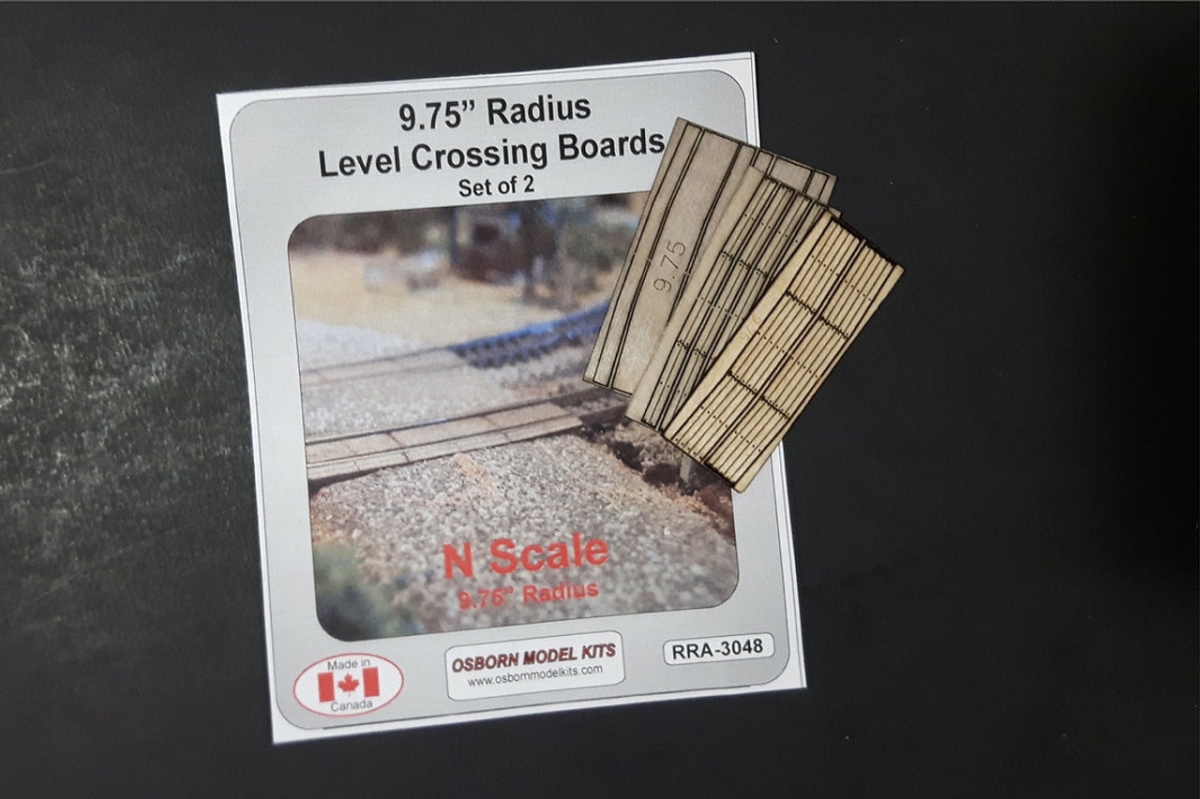 OMK3048 9.75 in. N Scale Radius Crossing Boards