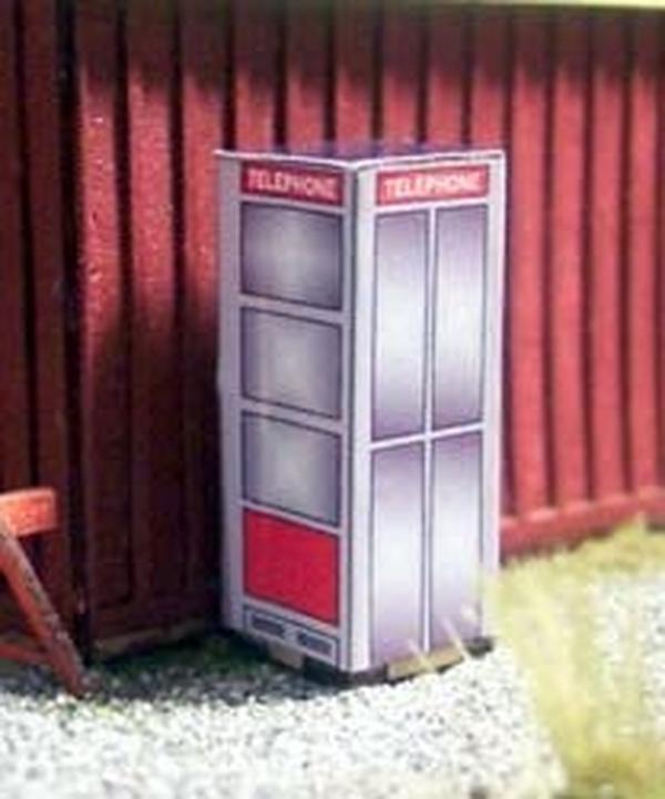 OMK3088 N Scale Vintage Phone Booth - Pack of 2