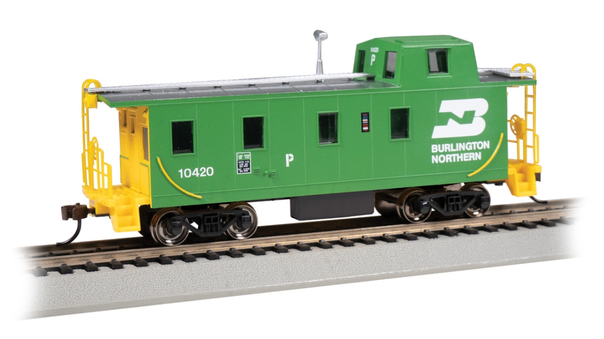 BAC14005 HO Scale Burlington Northern Streamlined Caboose with Offset Cupola for No.10420