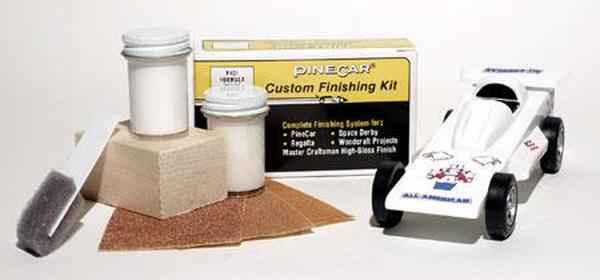 PINP401 Pinewood Derby Finishing Kit, Formula White