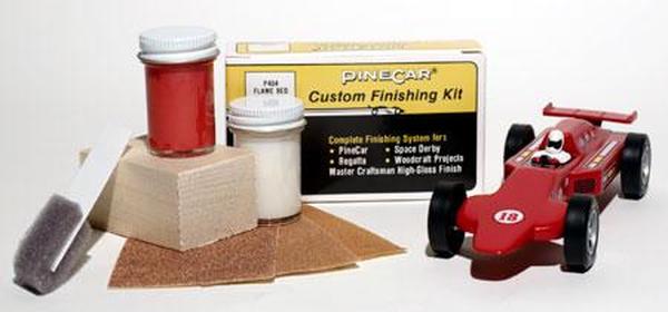 Picture of PineCar PINP404 Pinewood Derby Finishing Kit, Flame Red