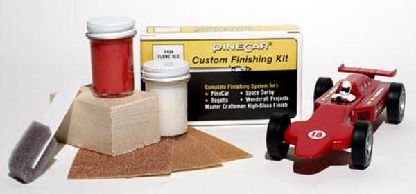 PINP404 Pinewood Derby Finishing Kit, Flame Red