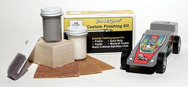PINP405 Pinewood Derby Finishing Kit, GT Gray