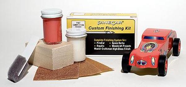 PINP407 Pinewood Derby Finishing Kit, Compet Orange