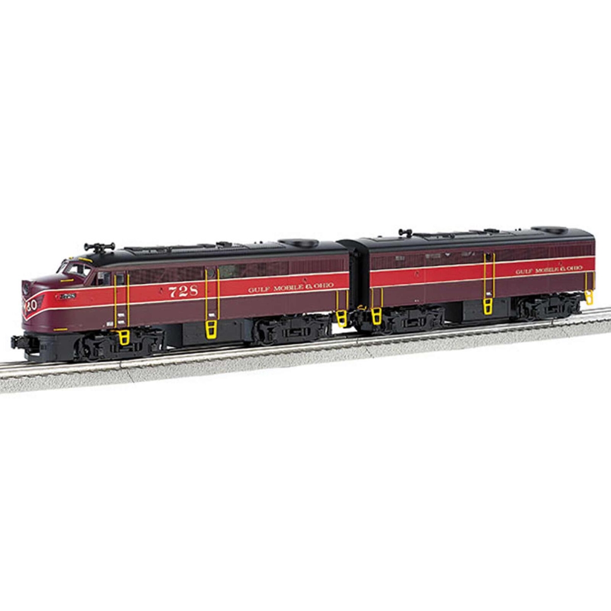 BAC23203 O Scale Gulf Mobil & Ohio No. 728 FA1 & B4 FB1 Engine