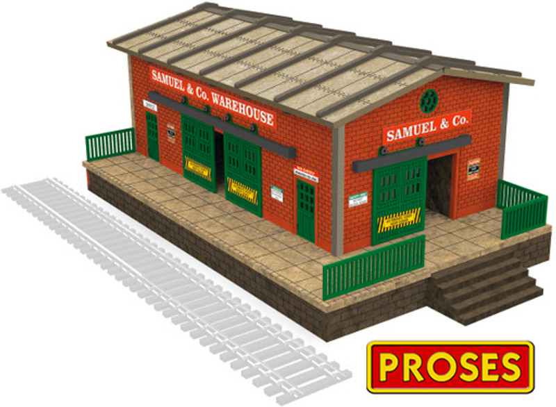BAC39118 HO Scale Warehouse with Motorized Doors