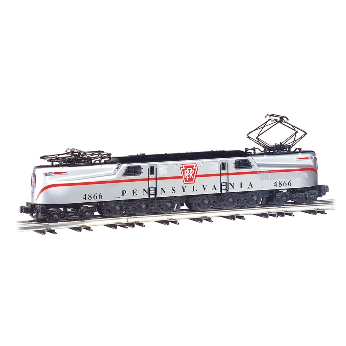 BAC41853 O Scale GG-1 Pennsylvania No.4866 - Silver Single Stripe True Blast Plus