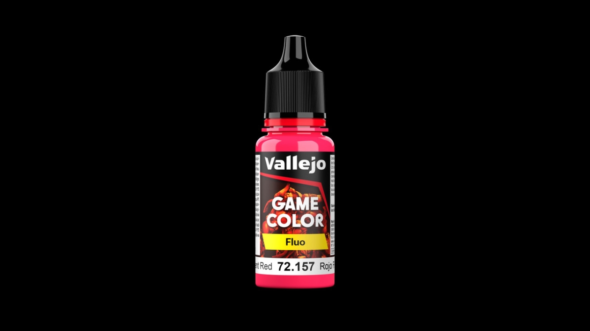 VLJ72157 18 ml Game Color Acrylic Paint, Fluorescent Red