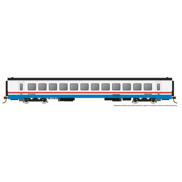 RAP25104 HO Scale Amtrak RTL Turboliner Coach Phase III Late No.185