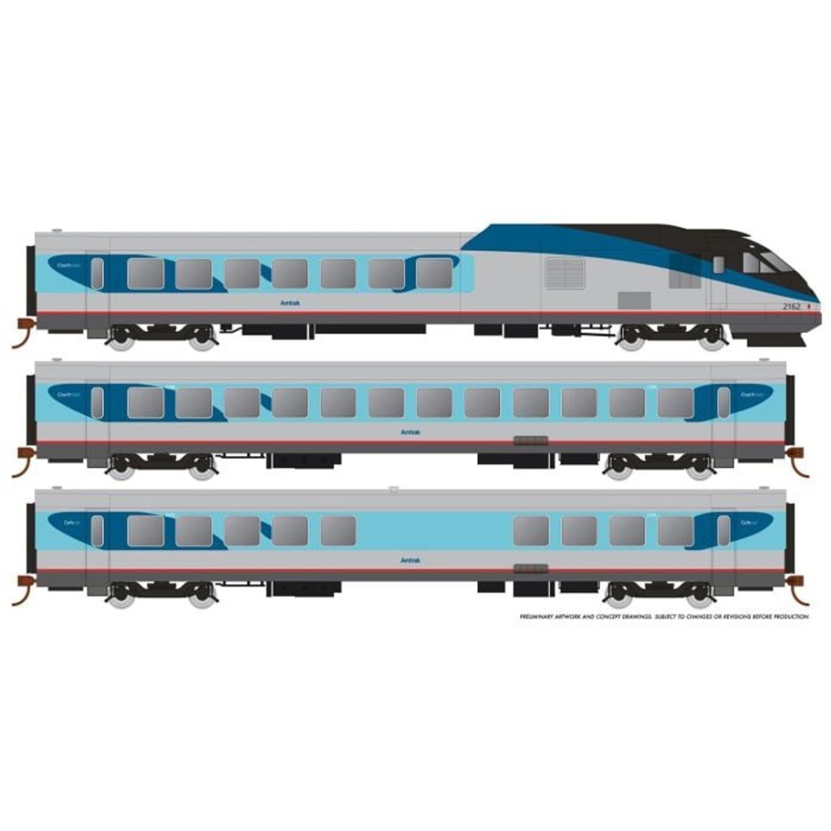 RAP25505 HO Scale Amtrak RTL Turboliner Phase V DCC with Sound