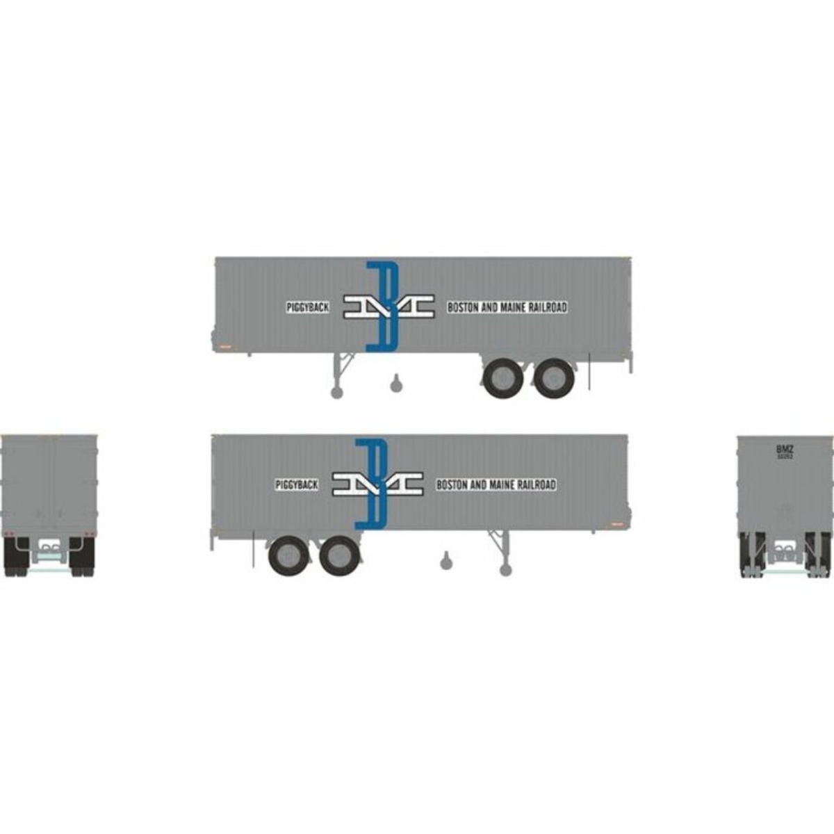 RAP403001 HO Boston & Maine 35 ft. Fruehauf Integral-Post Volume Van No.10252