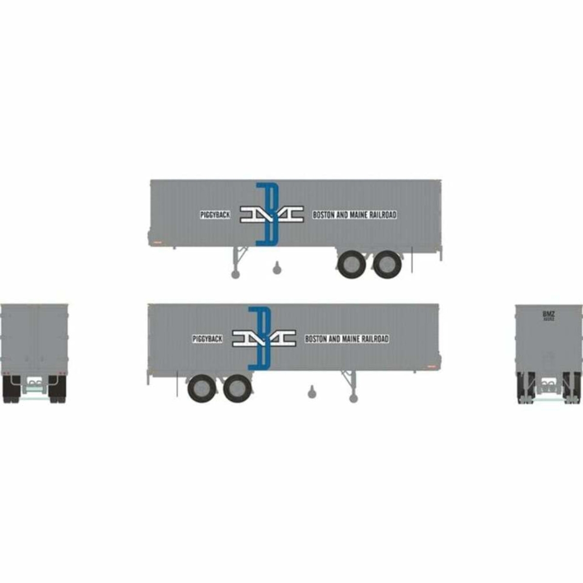 RAP403003 HO Scale Boston & Maine 35 ft. Fruehauf Integral-Post Volume Van No.10264