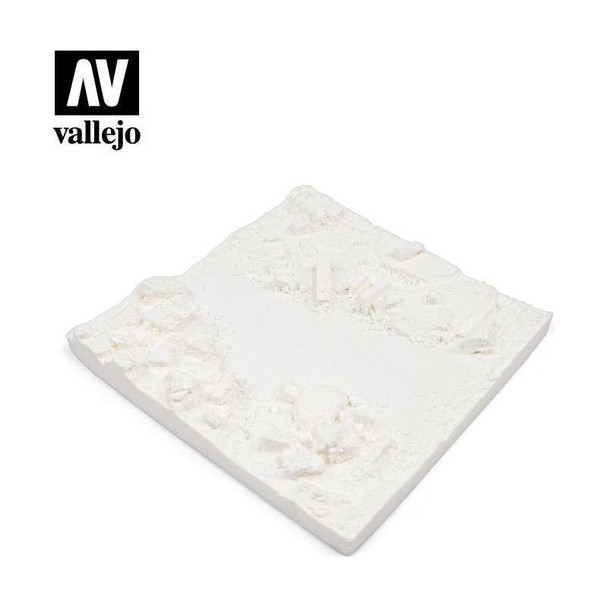 VLJSC002 14 x 14 cm 1-35 Scale Rubble Street Section Diorama Base