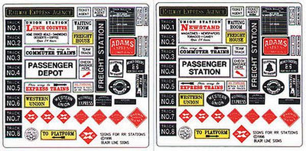 Picture of Blair Line BLR256 O Scale RR Station Depot Signs