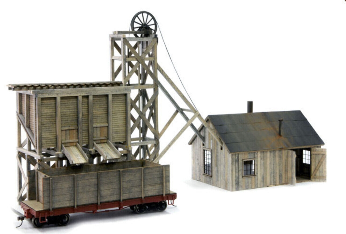 Picture of Banta Modelworks BMW2123 8 in. HO Scale Little Creek Mine Model Railroad Building Kit