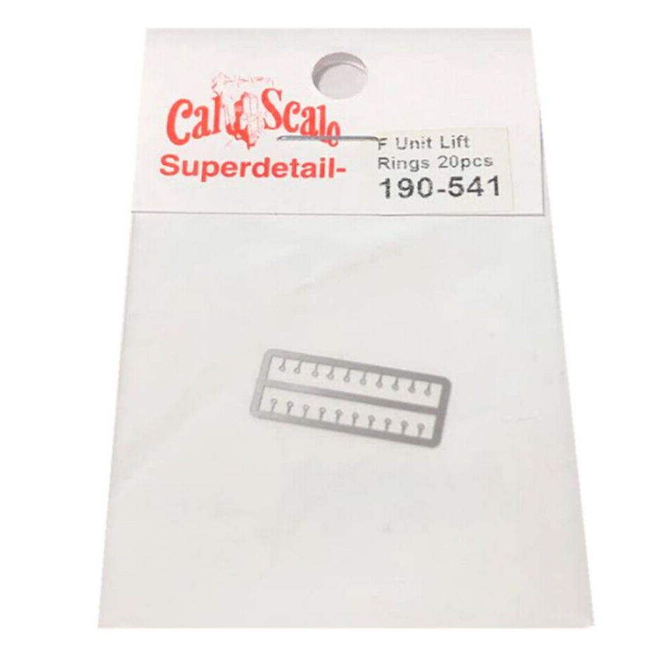 CAL541 HO F Unit Lift Rings Etched Brass - 20 Piece