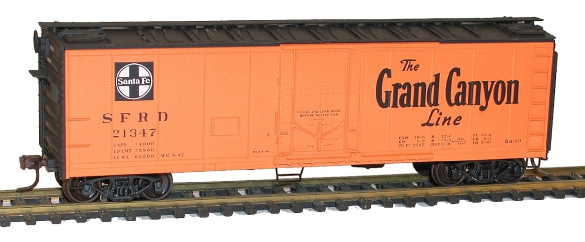 Picture of Accurail ACU8521 HO Scale 40 ft. Steel Refrigerator Car Santa Fe Grand Canyon Line Kit