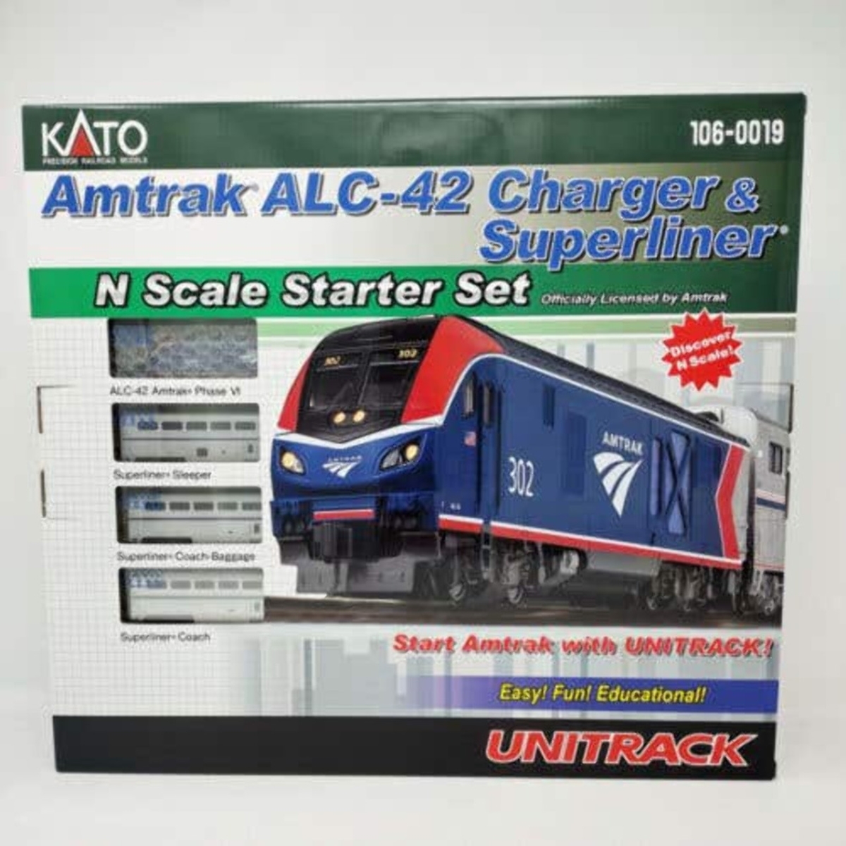 Picture of Kato KAT1060019 N Scale Amtrak ALC-42 Charger Superliner Starter Set