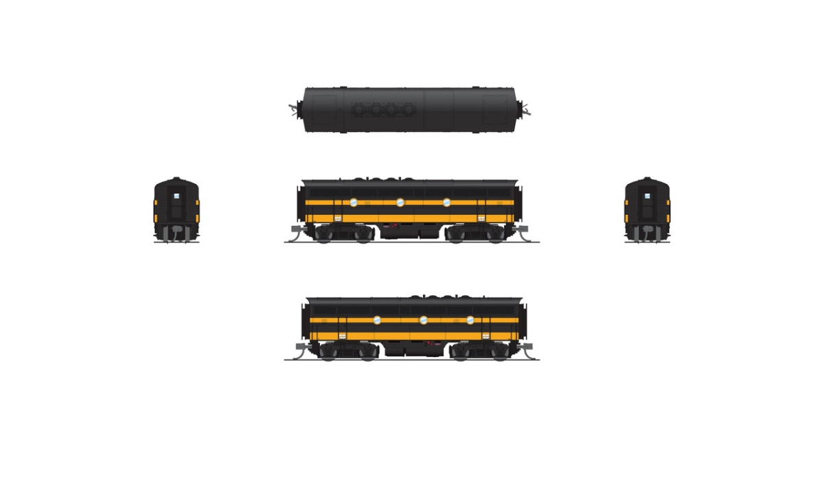 BLI7731 N SLSF EMD F3B Diesel Locomotive DCC Sound No.5101 Model Train, Black & Yellow -  Broadway