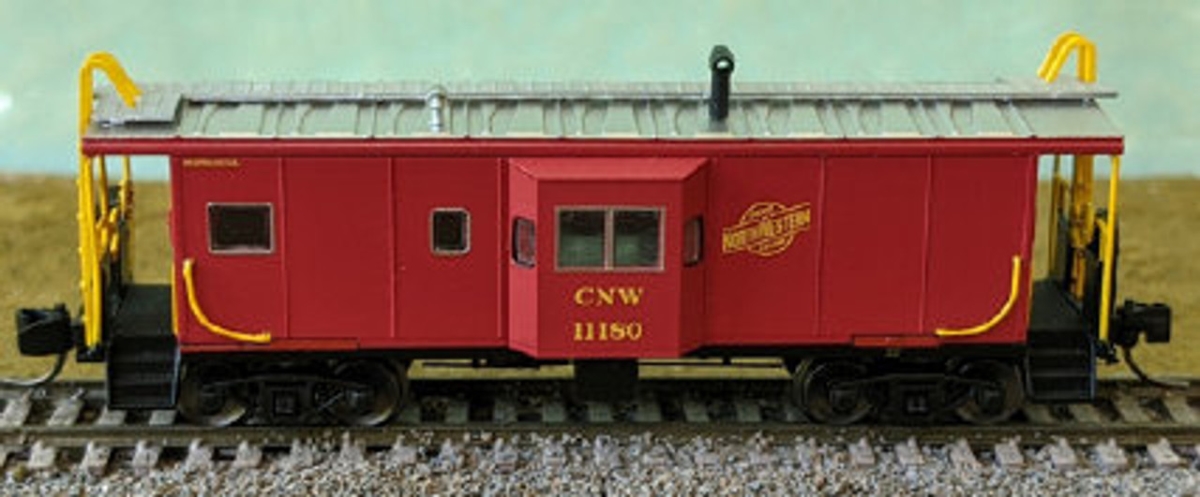 BLU43070 N Scale Chicago & North Western with Lettering Window Caboose No.11164 -  Bluford Shops