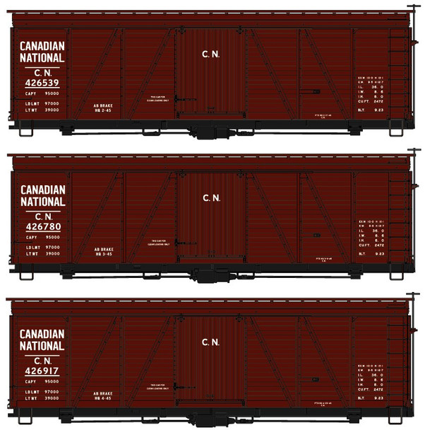 Picture of Accurail ACU81541 36 ft. 81541 Canadian National Fowler Wood Boxcar Single Car - HO Scale