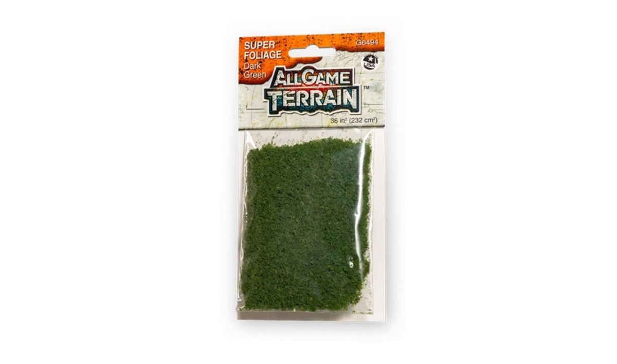 WOO6494 36 sq. in. All Game Terrain - Super Foliage, Dark Green
