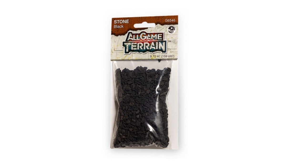 WOO6546 9.72 cu. in. All Game Terrain - Stone, Black
