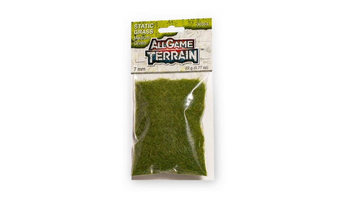 WOO6584 7 mm All Game Terrain - Static Grass, Medium Green