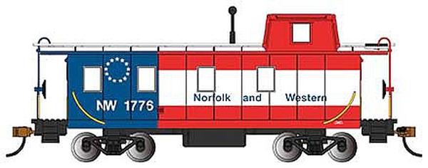 BAC14006 HO Scale No.1776 Off-Set Cupola Caboose Norfolk & Western Model Train Compartment