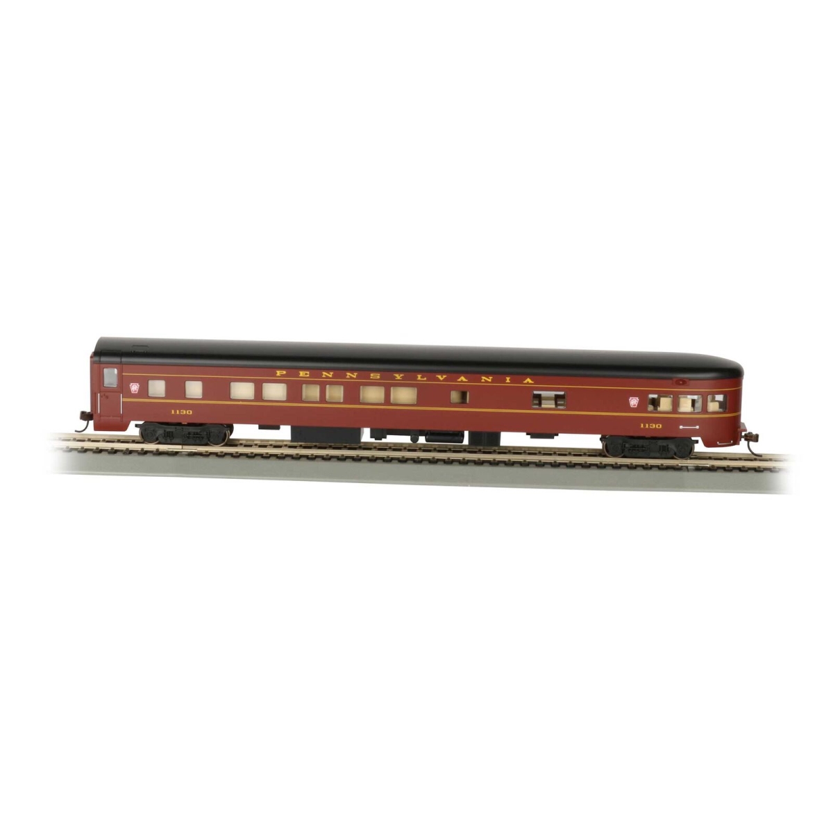 Picture of Bachmann BAC14311 85 ft. HO Scale No.1135 PRR Smooth-Side Observation Car Toy with Lighted Interior