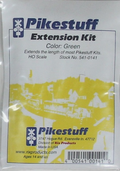 PKS0141 20 ft. HO Scale Model Train Building Extension Kit, Green