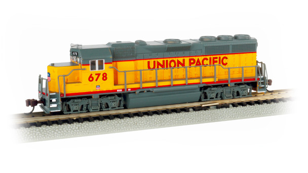 Picture of Bachmann BAC66357 N Scale Union Pacific EMD GP40 No.678 Diesel Locomotive&#44; Yellow & Red