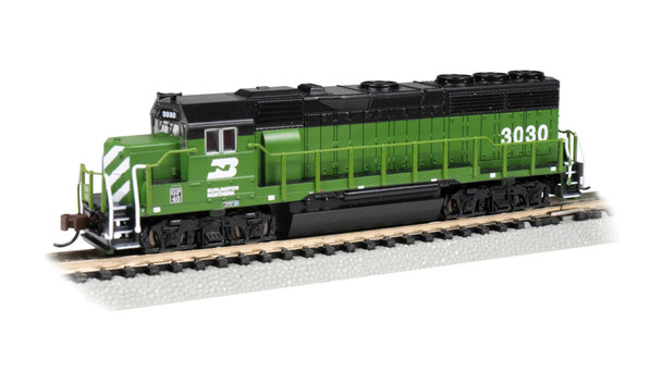 Picture of Bachmann BAC66360 N Burlington Northern EMD GP40 No.3030 Diesel Locomotive&#44; Green & Black