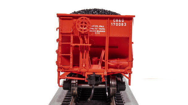 BLI7372 1-87 Scale Ho CBQ AAR 70-Ton Triple Hopper Model Train, Orange - Pack of 4