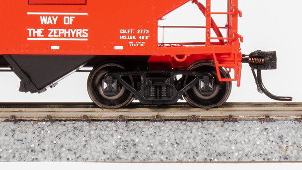 BLI7380 1-87 Scale Ho CBQ AAR 70-Ton Triple Hopper Model Train - No. 170350, Red