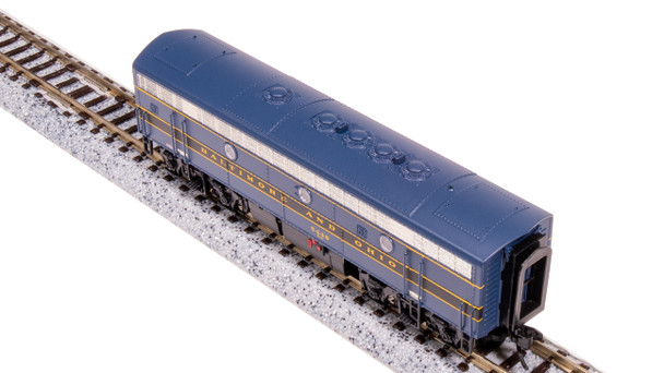BLI7767 1-160 Scale N B&O EMD F7B Diesel Locomotive Model Train - No. 5456, Blue, Black & Gold