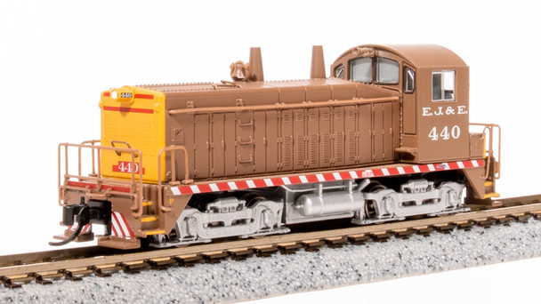 BLI7493 1-160 Scale N EJ&E EMD NW2 Paragon4 Diesel Locomotive Model Train - No. 440, Brown & Yellow